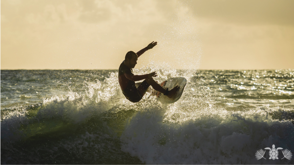 Surfing At Kahaluu Beach Park