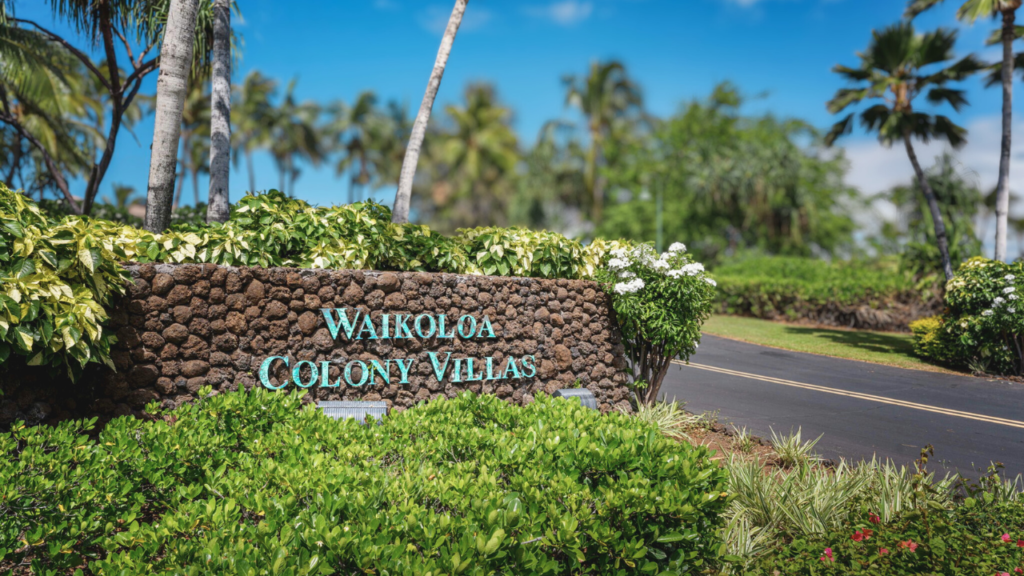 Sign at Waikoloa Colony Villas