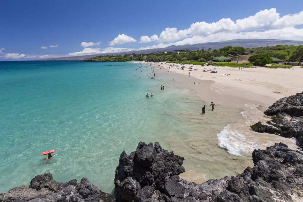 People at Hapuna Beach