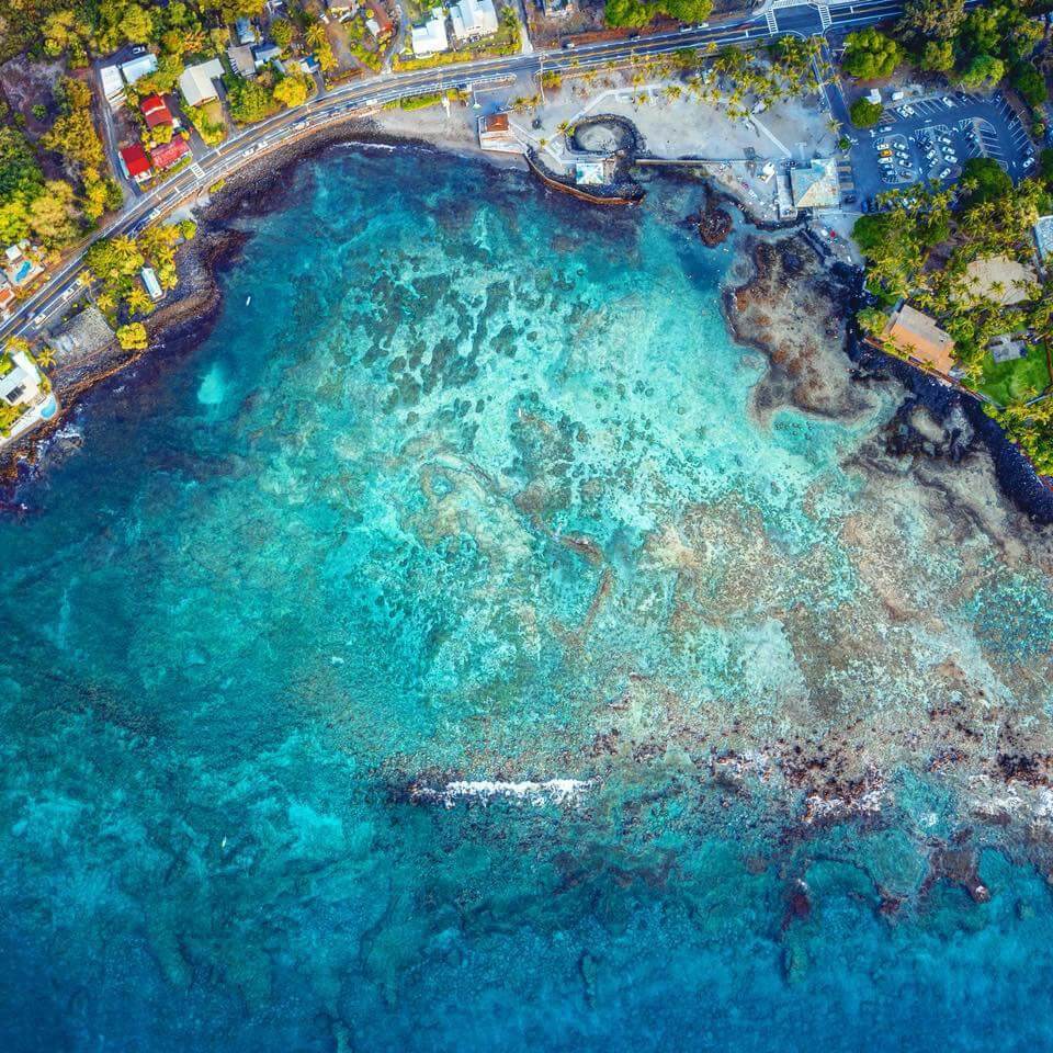 Kahaluu Beach Park Aerial View