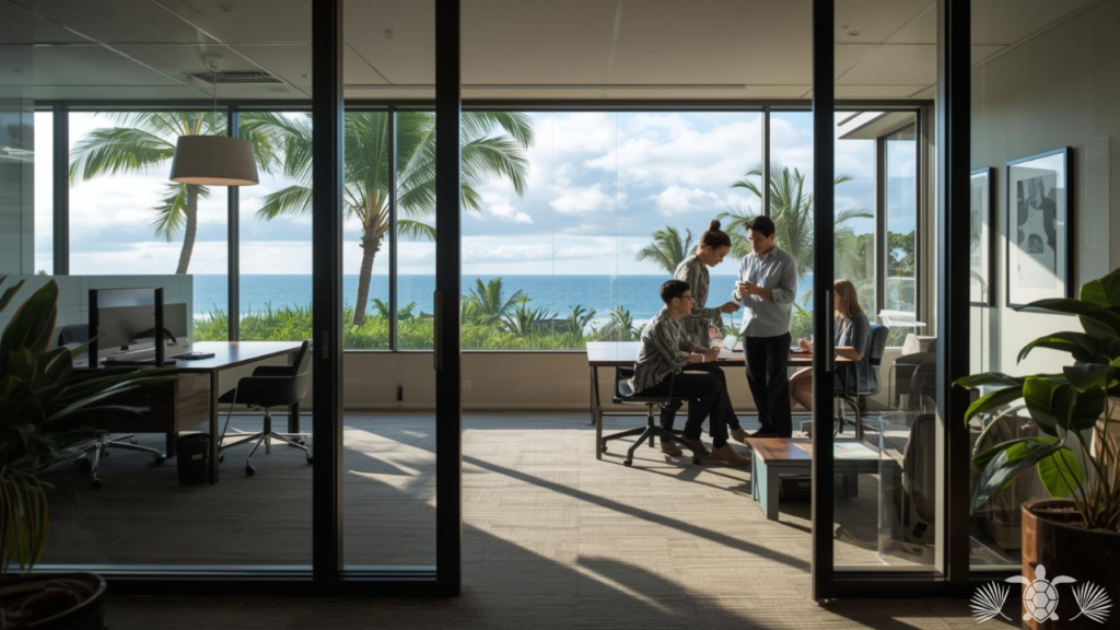 Agents Discussing Escrow Process in Hawaii