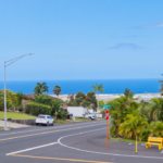 Ocean view from upstairs lanai of multi-generational home for sale in Kona Hawaii